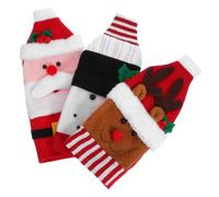 STOBAZA 3piezas Funda Navideña para Botella de Vino de Decoración Festiva Diseño de Muñeco Reno para Decorar la Mesa de Fiestas Navideñas Estilo de Punto