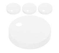 STOBAZA 4 Piezas Tapas de Pernos Cubiertas y Protectoras para Asiento de Inodoro de Plástico Blanco para Tornillos, Accesorio Adecuado para Baño y
