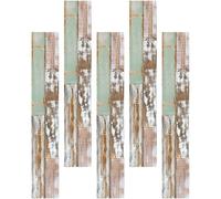 STOBAZA 5 Piezas Suelo Vinílico Adhesivo de Pvc Patrón Rústico de Madera, Autoadhesivo, Fácil de Cortar, Adecuado para Oficina y Sala de Estar