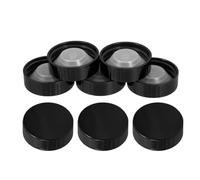 STOBAZA 8 Piezas Tapones de Rosca Redondos para Botellas de Vidrio, Plástico Negro Resistente, Diseño Duradero y No Fácil de Romper, Ideales para Botellas de Cerveza y Laboratorio