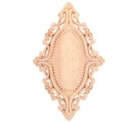 STOBAZA Apliques de Madera en Relieve Estilo Europeo, Diseño Adhesivo, Estructura Fuerte, Forma Ovalada para Decoración Elegante de Muebles