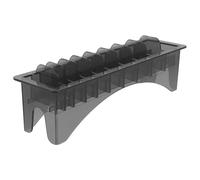 STOBAZA Caja Organizadora Negra para 10 Peines Guía de Cortadora de Cabello Ranuras Múltiples, Soporte para Herramientas de Peluquería, Organizador de Tijeras y Protectores, Adecuado