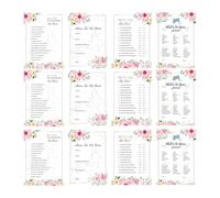 STOBAZA Juego de 48 Tarjetas Diseño Elegante Papel Resistente de Preguntas Fácil de Escribir para Despedida de Soltera y Bodas para Fiestas y Aniversarios