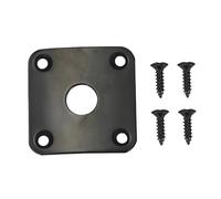 STOBAZA Placa de Conector de Guitarra Eléctrica Tornillos 4 Piezas de Metal para Fortalecer la Conexión del Cuello y Cuerpo Negro Curvada