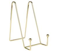 Stobaza - Soporte de fotos de metal para plato y caballete de presentación para marco de álbum y objetos pequeños con borde redondo protector de soporte Triangular estable para cocina oficina y