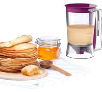 Stock Líder-Dispensador De Masa, 900ML Dosificador De Masa, Jarra Dispensador De Masa con Tapa Y Escala Jarra Dispensadora Repostería para Tortitas, Pancakesm, Tortillas, Cortador De Tartas