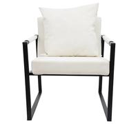 StockBurger Sillones Lounge, Sillones Salón, Sillón pequeño, PU, Blanco | Acogedor sillón de lectura, silla de salón para salón, dormitorio, oficina y rincón de lectura