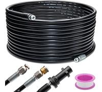 Stöbfix Juego de mangueras de limpieza compatible con la manguera de limpieza de tubos de Kärcher para K2, K3, K4, K5, K6, K7 con boquillas para limpiadoras de alta presión - 180 bar, 60 °C (15 m)