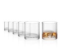 Stölzle Lausitz Berlin D.O.F. - Juego de 6 vasos de whisky de 500 ml, diseño de estilo Art Déco, con superficie texturizada de cristal, apto para lavavajillas, fabricado en Alemania