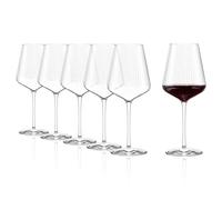Stölzle Lausitz Copas Bordeaux Symphony Set de 6, 645 ml - Elegantes Copas de Vino Tinto para Bordeaux - Cristal para Óptima Liberación de Aromas - Apto para Lavavajillas y Antigolpes