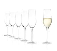 Stölzle Lausitz Copas de Champán Ultra Set de 6, 185 ml - Elegantes Copas para Champagne, Prosecco & Cava - Cristal de Alta Calidad con Pie Corto - Apto para Lavavajillas & Fabricado en Alemania