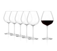 Stölzle Lausitz Juego de 6 copas de color burdeos Fino, 805 ml, elegantes copas de vino ideales para vinos de color burdeos, elegantes copas de vino tinto de cristal sin plomo, aptas para lavavajillas
