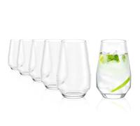 Stölzle Lausitz Juego de 6 vasos largos CELESTIA de 625 ml - Diseño moderno con superficie facetada - Vaso largo para refrescantes cócteles y bebidas largas - Vasos resistentes aptos para lavavajillas