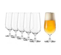 STÖLZLE LAUSITZ - Vaso de cerveza grande (0,3 L, 390 ml, juego de 6 vasos de cerveza curvados I apto para lavavajillas I cristal noble sin plomo I resistente a la rotura I de calidad superior