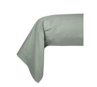 STOF - Funda de Almohada (45 x 185 cm, 100% algodón orgánico, Calidad con Certificado Oeko-Tex - Color Caqui - Modelo Horizonte - Ropa de Cama para el hogar - Suave y Confortable