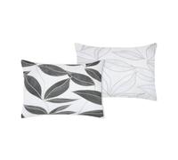 STOF - Funda de Almohada - Tamaño 50 x 70 cm - Calidad percal de algodón - 100% algodón con certificación Oeko-Tex - Negro - Blanco - Modelo Matisse - Ropa de Cama - Moderno - Zen