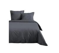 STOF - Funda nórdica - Tamaño de 240 x 220 cm - 100% algodón con certificación Oeko-Tex - Color Pizarra - Modelo Eden - Ropa de Cama para casa - Ideal para Cama Doble Queen o estándar - 2 Personas