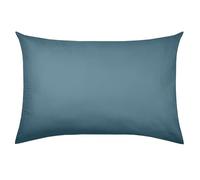 STOF - Funda - Tamaño: 50 x 70 cm - 100% algodón orgánico - Calidad - Certificado Oeko-Tex - Color Azul - Modelo Horizonte - Ropa de Cama para casa - Suave y cómoda