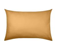 STOF - Funda - Tamaño: 50 x 70 cm - 100% algodón orgánico - Calidad - Certificado Oeko-Tex - Color Curry - Modelo Horizonte - Ropa de Cama para casa - Suave y cómoda