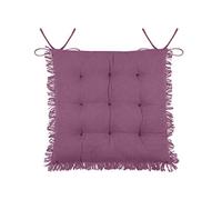 Stof Lovely CASA - Cojín de Silla - Talla 40 x 40 cm - 100% algodón, Color Negro - Modelo Praga Cómodo y Elegante - Fácil de Limpiar