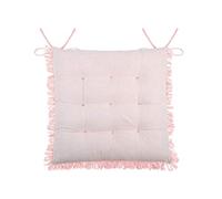 STOF Lovely CASA - Cojín de Silla - Talla 40 x 40 cm - 100% algodón, Color Rosa, Modelo Praga, cómoda y Elegante, fácil de Limpiar