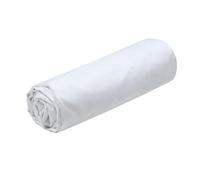 STOF - Sábana bajera - Tamaño 140 x 200 cm - Gran gorro de 30 cm - Calidad percal de algodón - 100% algodón con certificación Oeko-Tex - Color blanco - Modelo Elíseo - Ropa de cama para casa - Suave y