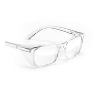 Stoggles Rectangle Z87.1 - Gafas de seguridad de policarbonato con certificación Z87.1, a prueba de arañazos e roturas, lente de bloqueo de luz azul y UV, protectores superiores y laterales, antivaho,