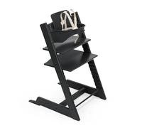 Stokke Tripp Trapp Trona 2, Negro - Incluye Silla + Juego de Bebé con Arnés Extraíble para Niños de 6 a 36 Meses - Ajustable, Ergonómico y Fácil de Limpiar
