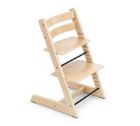 Stokke Tripp Trapp® - Trona Evolutiva de Madera - Natural | La trona evolutiva que crece con el niño. Diseño icónico en haya europea, asiento y reposapiés regulables. Hasta 136 kg.