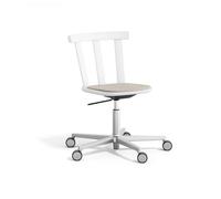 Stolab Silla Alt base giratoria con asiento tapizado abedul Hallingdal 65-103 grey/beige-blanco 21