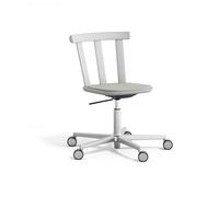 Stolab Silla Alt base giratoria con asiento tapizado abedul Hallingdal 65-110 light grey-gris claro 51
