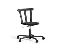 Stolab Silla Alt base giratoria con asiento tapizado abedul Hallingdal 65-180 negro-mate negro 99