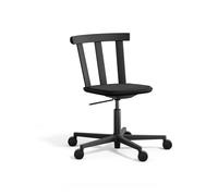Stolab Silla Alt base giratoria con asiento tapizado roble Hallingdal 65-180 negro-mate negro 99