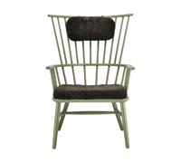 Stolab Silla Henriette con cojín de asiento y cervical Verde oliva-Espresso