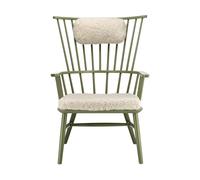 Stolab Silla Henriette con cojín de asiento y cervical Verde oliva-Moonlight