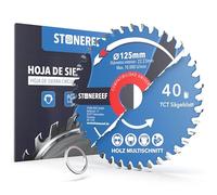 STONE REEF Hoja de sierra circular de 216x22.23, incluye adaptador a agujero de 20 mm, compatible con amoladora angular de Bosch, Makita, ideal para madera, metal y aluminio