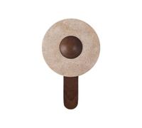 Stone Wall Sconce Vintage Industrial Yellow Travertine Lamp 8W Warm Light Solid Wood Interior Decoration for Bathroom Corridor Entrance