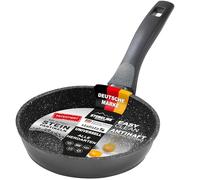 STONELINE Sartén Antiadherente 14 cm Sartén Pequeña Sartén Inducción con Revestimiento Antiadherente con Partículas de Piedra Reales, Todo Tipo de Cocinas, Cocinar Sin Grasa, Grigio