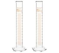 stonylab Cilindro Graduado, Paquete de 2 Cilindros de Vidrio de Borosilicato de Grado B con Base Hexagonal Estable, 250 ml