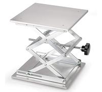 stonylab Mesa Elevadora de Tijera, 300 x 300 mm Plataforma Elevadora de Acero Inoxidable, Jack de Laboratorio, Rango de Altura Expandible de 100 mm a 460 mm, Peso de Soporte 25 kg