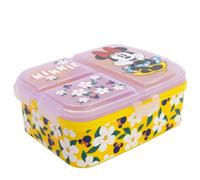 Stor Fiambrera Infantil Minnie Mouse con 4 Compartimentos 1944ml - Sandwichera Multiple XL para Niños y Niñas - Lonchera Escolar con Cierre Seguridad