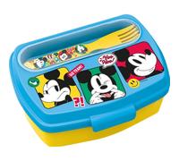 Stor - Mickey Mouse Fiambrera Sandwichera Infantil con Cubiertos