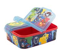 STOR Sandwichera Infantil Vengadores con 3 Compartimentos 2156ml - Fiambrera Escolar Resistente Libre de BPA para Niños