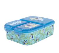 Stor Sandwichera múltiple Bluey – Fiambrera infantil con compartimentos y tapa decorada, 18x13x6 cm
