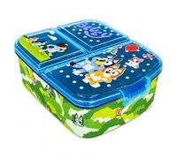 Stor Sandwichera Múltiple Bluey y Bingo, Licencia Oficial, Fiambrera Infantil con 3 Divisiones, Lonchera Escolar Reutilizable Sin BPA para Colegio y Merienda, 17x14x5 cm