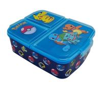 Stor Sandwichera Pokemon - Fimabrera Rectangular Tres Compartimentos - Pikachu - Fiambrera para Almuerzos y Meriendas - 3 Compartimentos - 6,7x16,5x19,5 Cm - 150 Gr