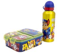 Stor Set Botella Aluminio y Fiambrera Patrulla Canina - Cantimplora 530ml con Sandwichera 3 Compartimentos - Kit Merienda Escolar Infantil