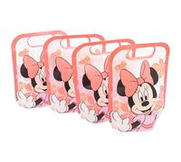 Stor Set de 4 bolsas para comida con cierre zip Minnie Mouse Sunshine - Bolsitas porta merienda infantiles de plástico para el colegio, idea de regalo