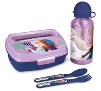 Stor S.L. Set de botella de aluminio 400 ml y fiambrera con cubiertos Frozen