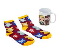Stor Set Taza Cerámica 325ml y Calcetines Harry Potter - Caja Regalo Original - Desayuno y Complemento Textil para Niños